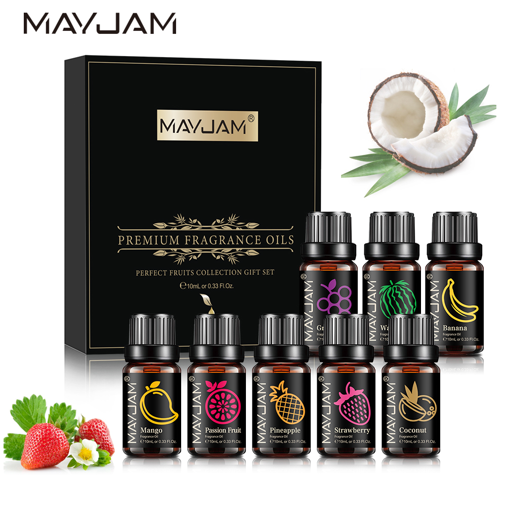 Soap Making Books - MAYJAM Duftöle-Set, 8-teilig, Geschenkbox, Obst-Aroma-Öl, für