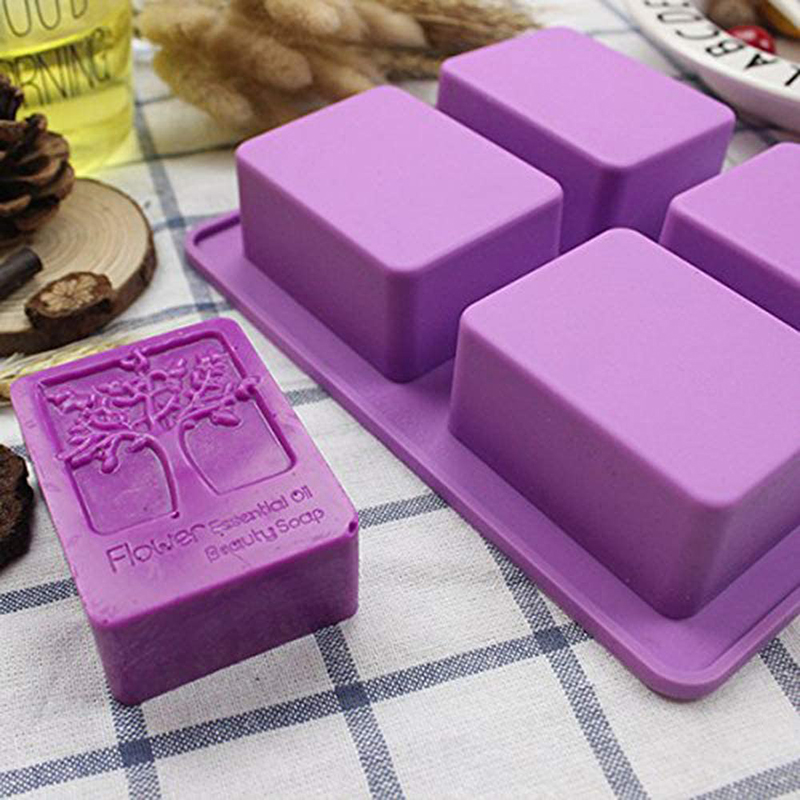 Soap Making Books - Rechteck Lebensbaum Silikon Seife Form Blume