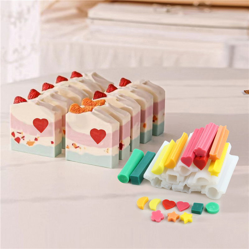 Soap Making Youtube - Love Heart Silikon-Seifenform, groß, rund, quadratisch,