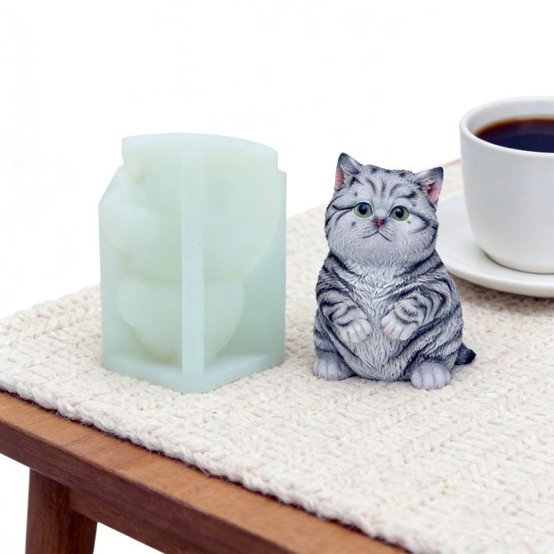 Soap Making Animal Fat - DIY Stehende Dicke Katze Silikonform 3D