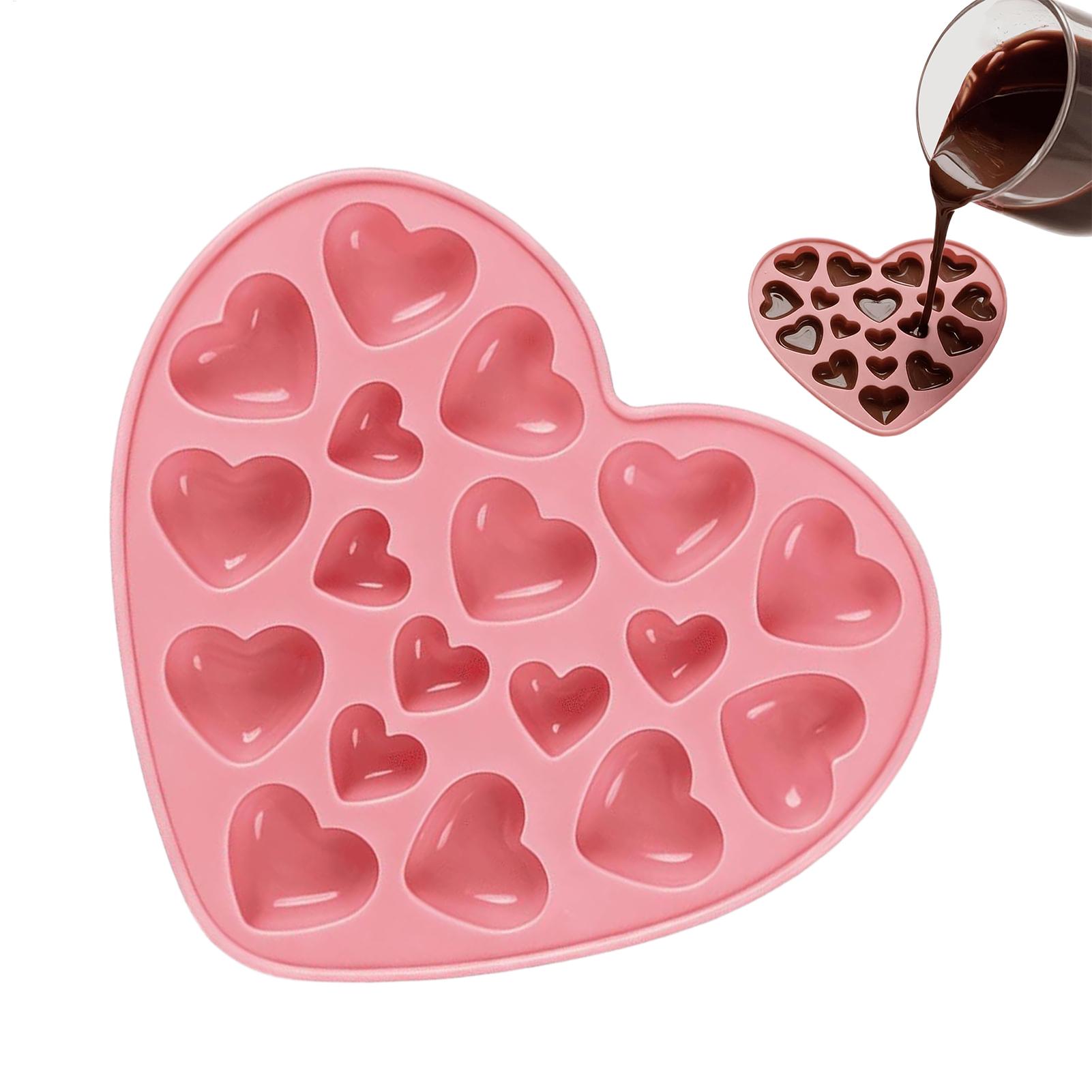 Soap Making Gifts - Liebevolle Silikon-Schokoladenform Silikon-Herz-Bonbon-Gießform Backset Eis-Kuchenform Kerzen-Seifenherstellungsset