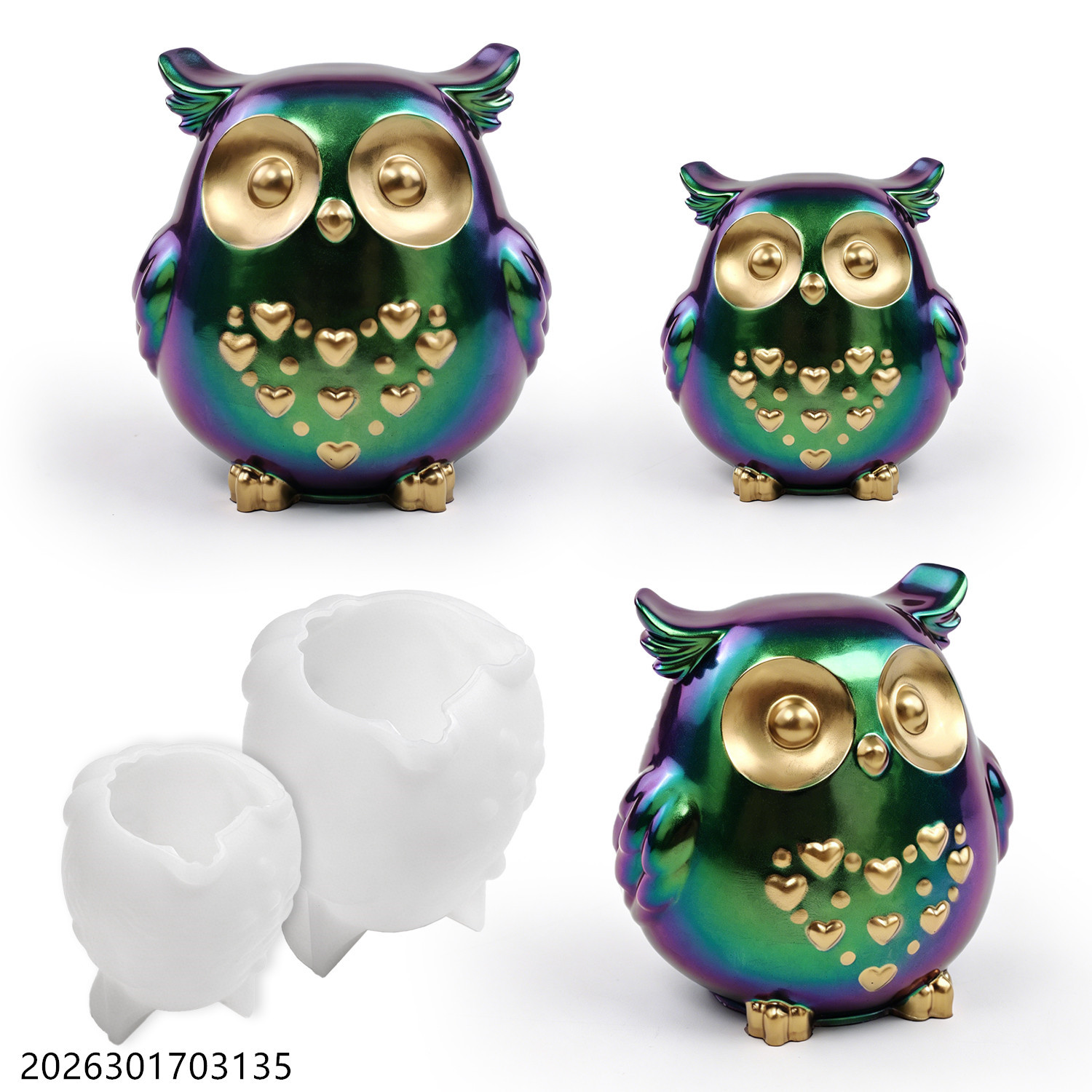 Soap Making Gifts - Eulen-Silikonform 3D Vogelform-Set für DIY Epoxidharz