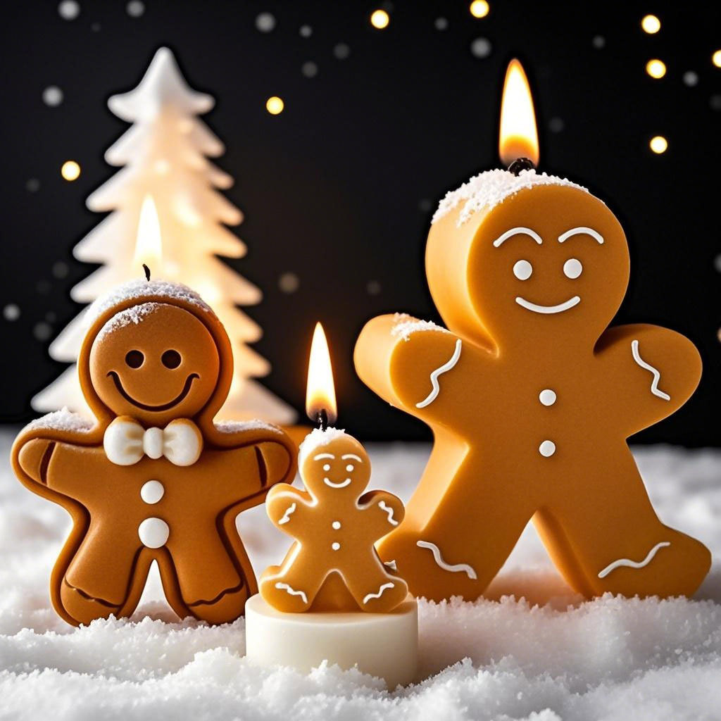 Soap Making Business - DIY Cartoon Lebkuchenmann Silikon Kerzenform Weihnachten