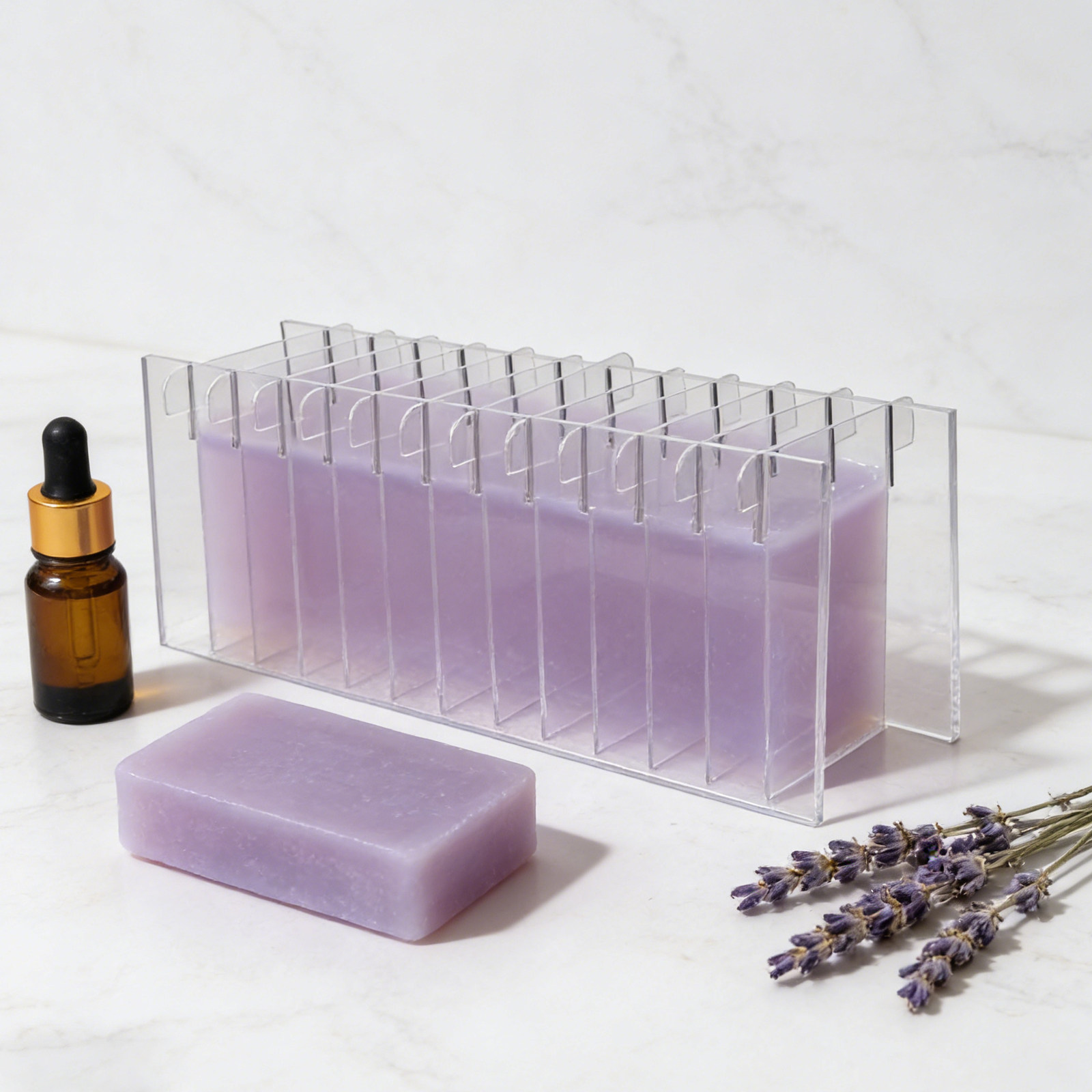 Acryl-Seifenteiler für Silikon – Soap Making Books Bewertung und Preis