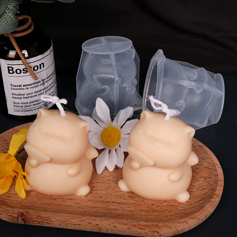 Süße dicke Katze Silikon Kerze – Soap Making Animal Fat Bewertung und Preis